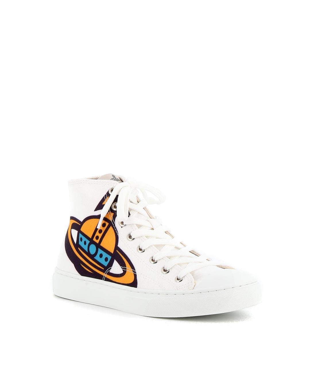 VIVIENNE WESTWOOD Белые текстильные кроссовки, фото 2