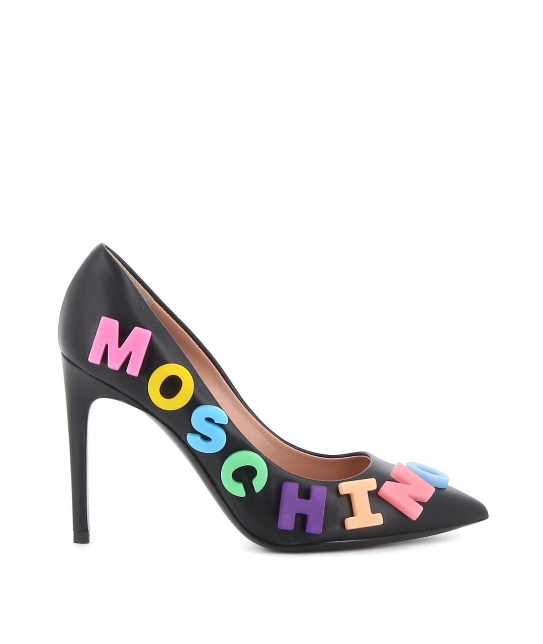 MOSCHINO Черные кожаные туфли, фото 1