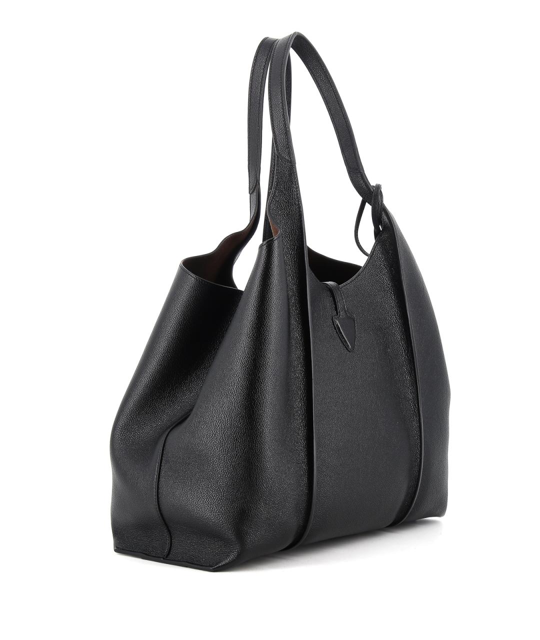 TOD'S Черная кожаная сумка тоут, фото 3