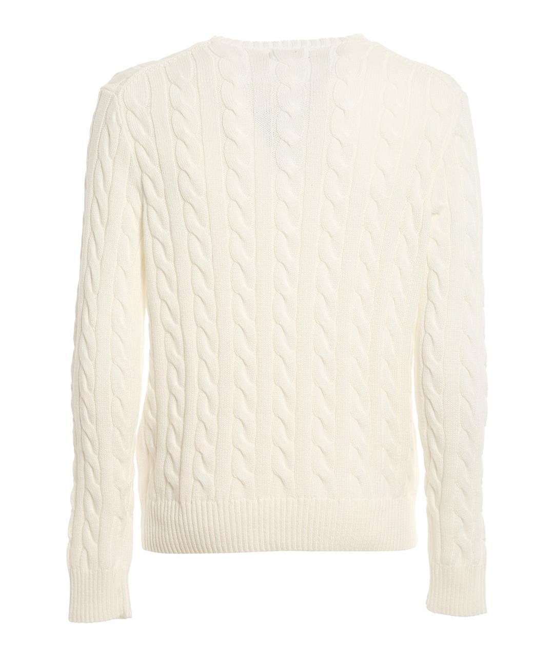 POLO RALPH LAUREN Белый хлопковый джемпер / свитер, фото 2