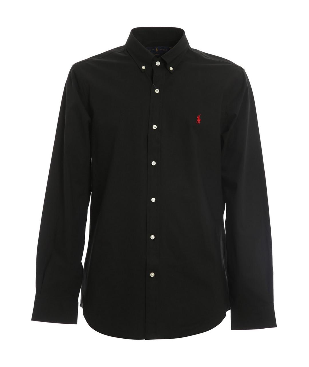 POLO RALPH LAUREN Черная хлопковая классическая рубашка, фото 1