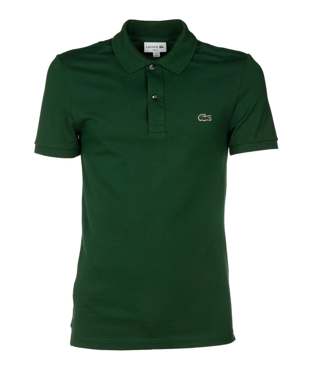 LACOSTE Зеленое хлопковое поло с коротким рукавом, фото 1