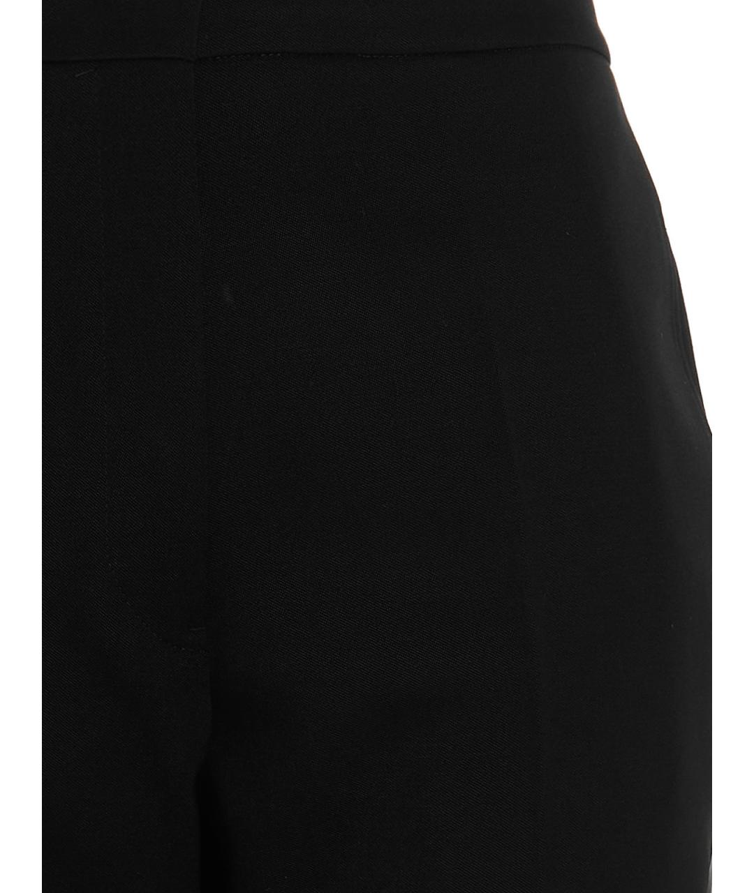 JIL SANDER Черные шерстяные прямые брюки, фото 3