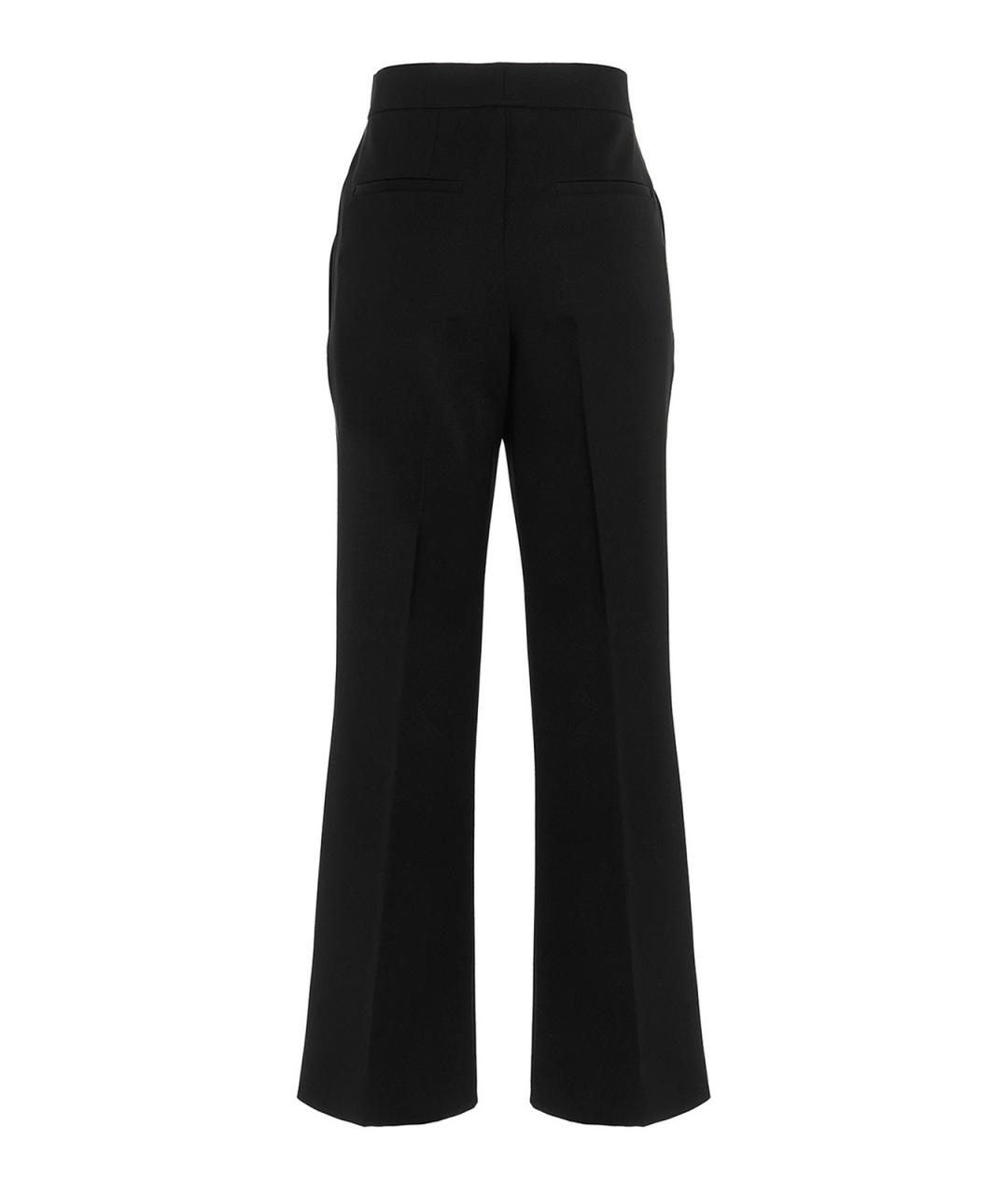 JIL SANDER Черные шерстяные прямые брюки, фото 2