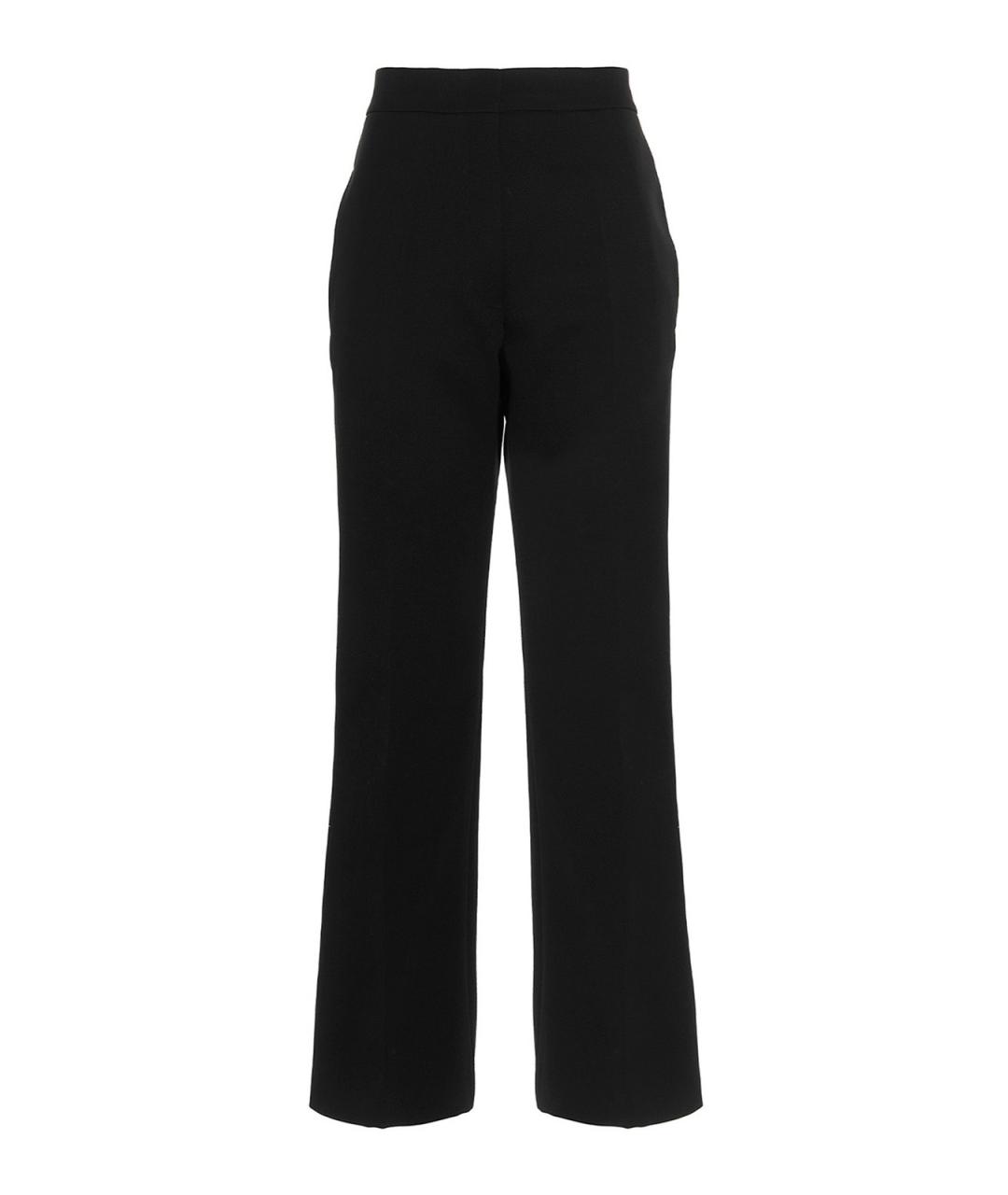 JIL SANDER Черные шерстяные прямые брюки, фото 1