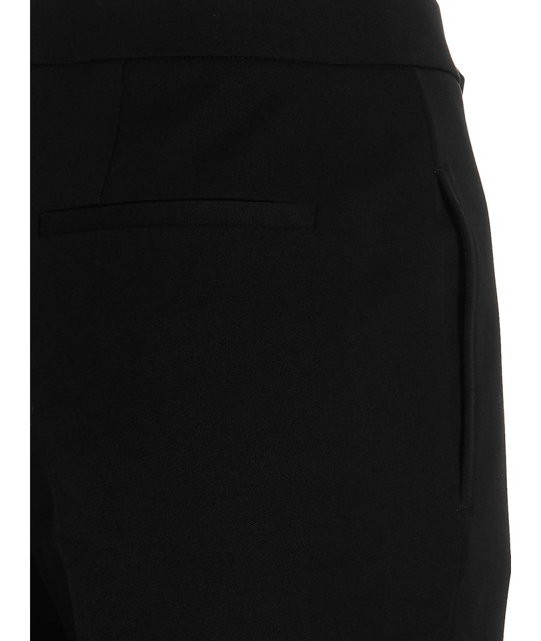 JIL SANDER Черные шерстяные прямые брюки, фото 4