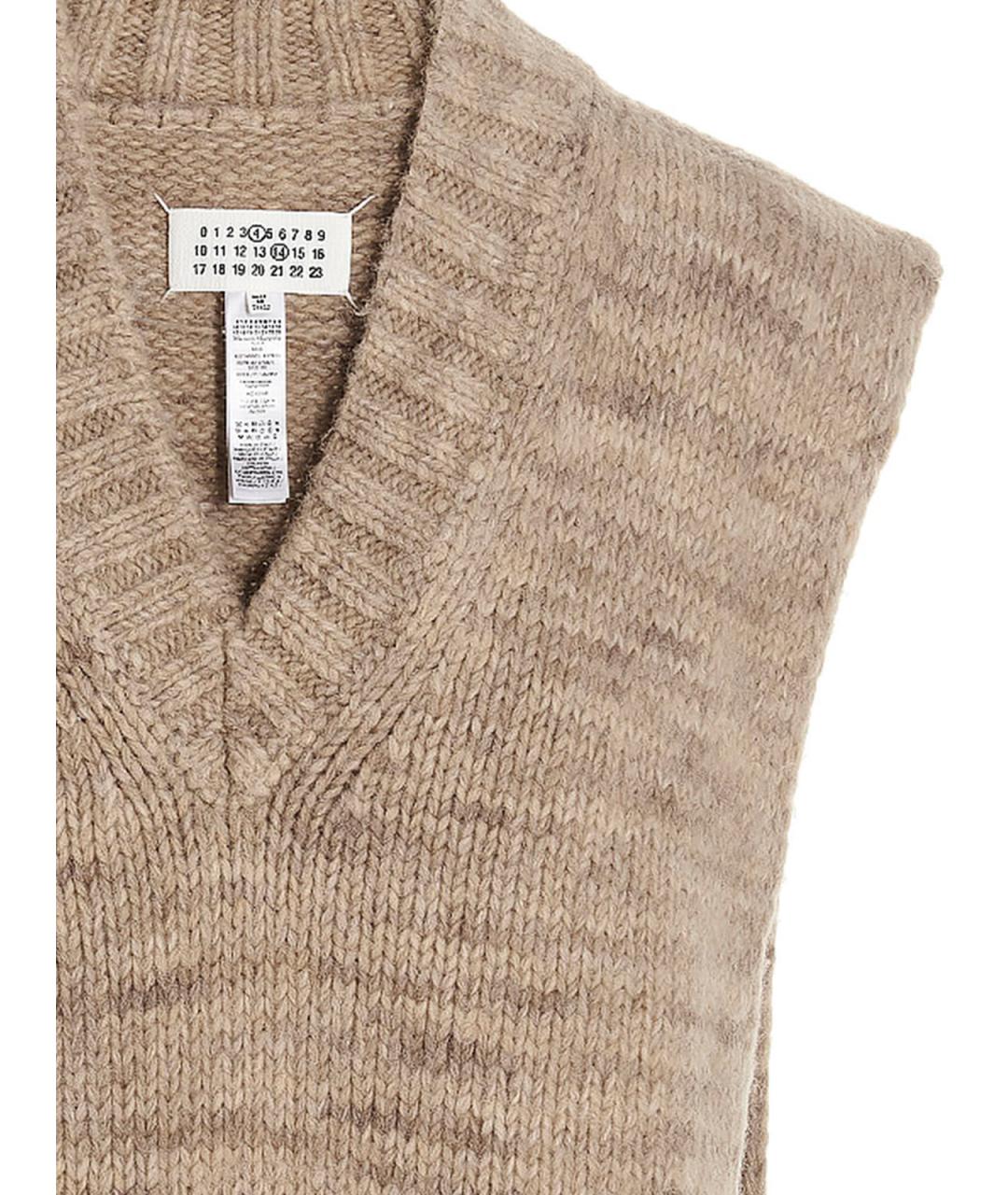 MAISON MARGIELA Бежевая хлопковая жилетка, фото 4