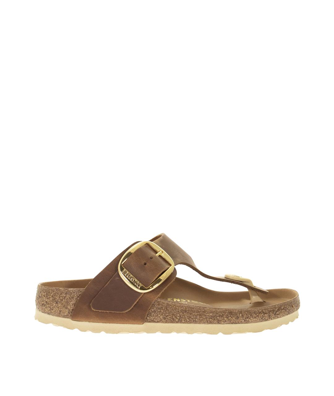 BIRKENSTOCK Коричневые кожаные шлепанцы, фото 1