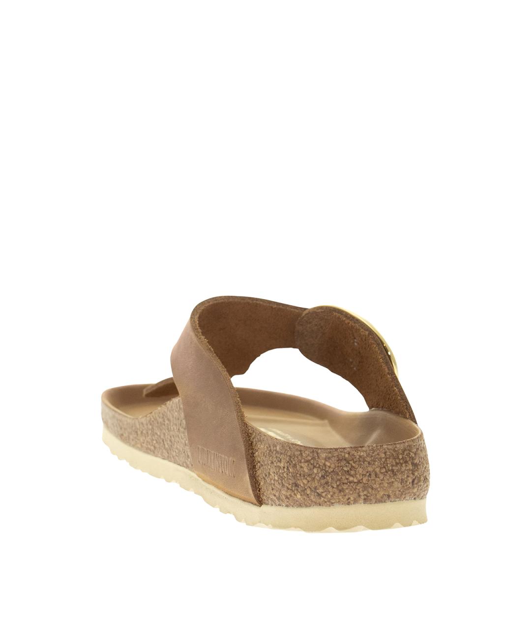 BIRKENSTOCK Коричневые кожаные шлепанцы, фото 4
