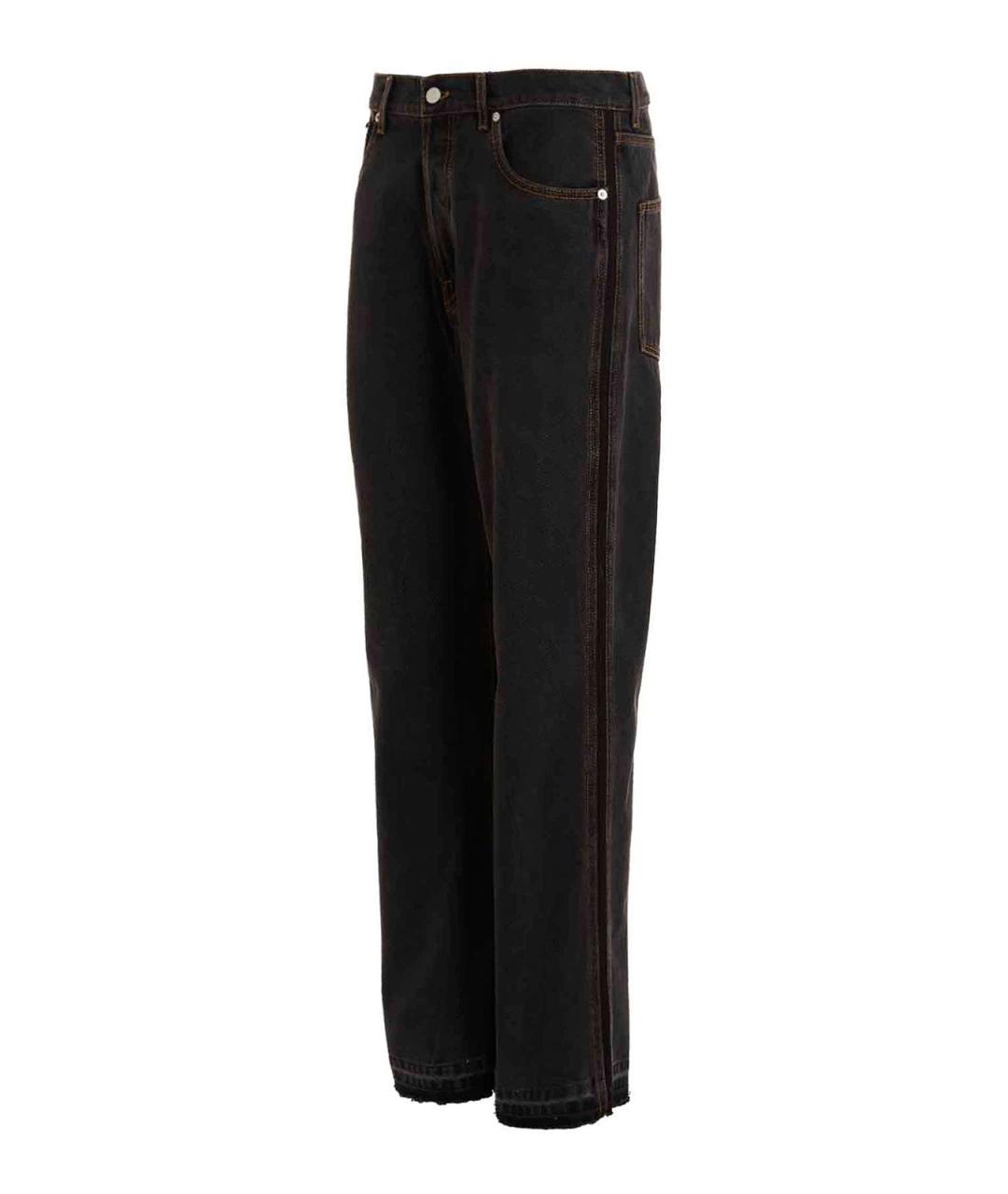 ALEXANDER MCQUEEN Черные хлопковые прямые джинсы, фото 2