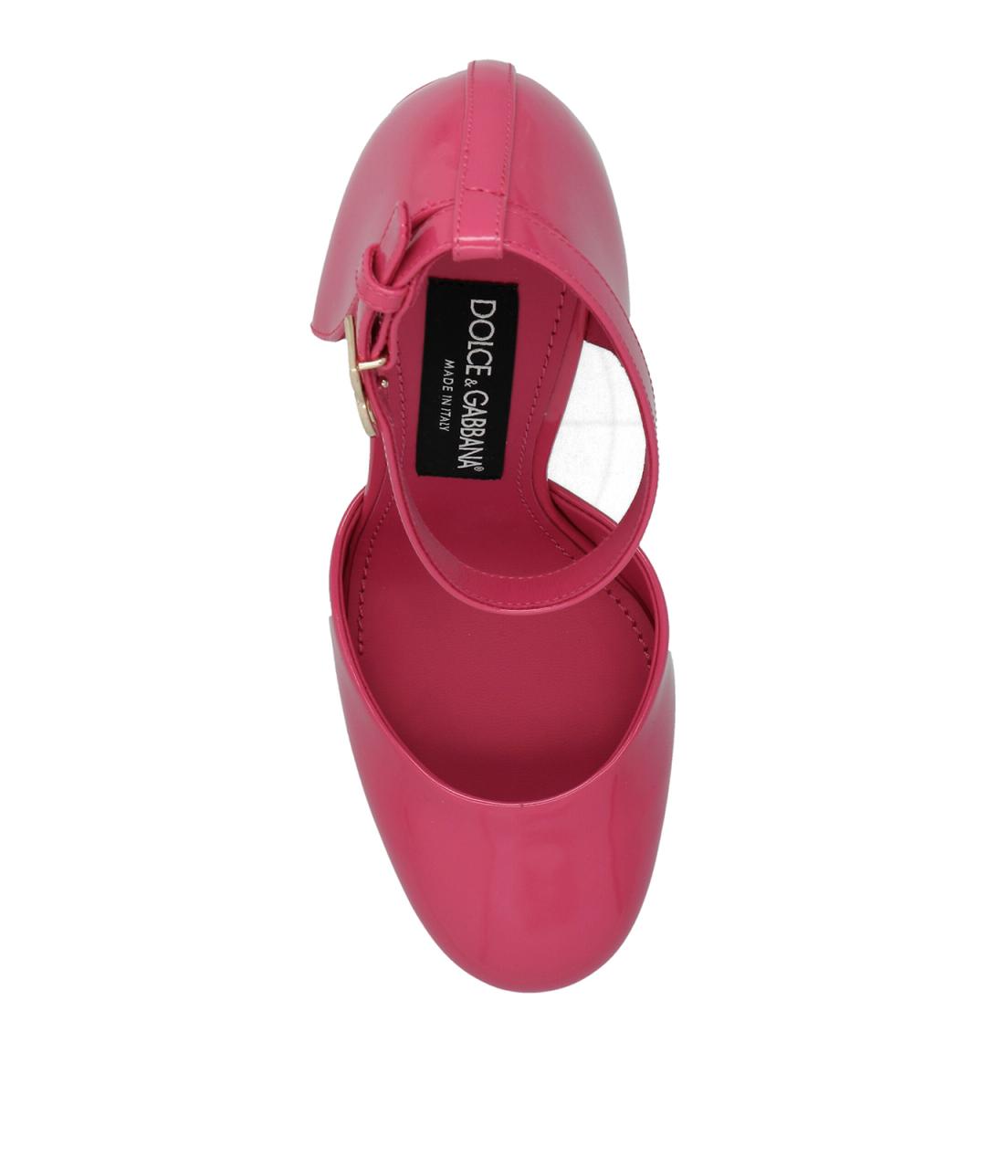 DOLCE&GABBANA Фуксия туфли из лакированной кожи, фото 3