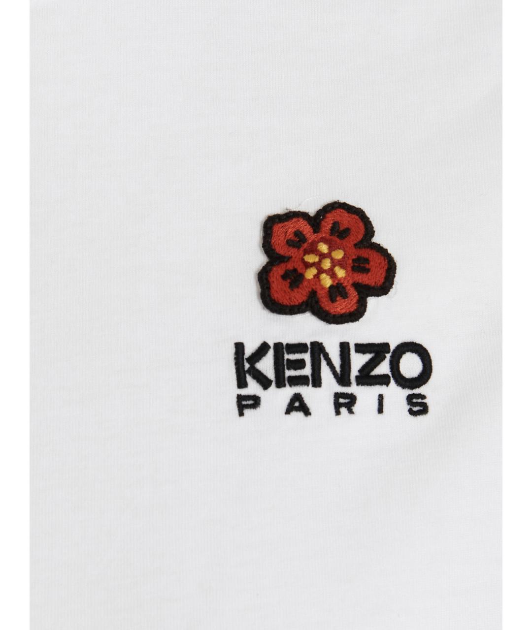 KENZO Белая хлопковая футболка, фото 4