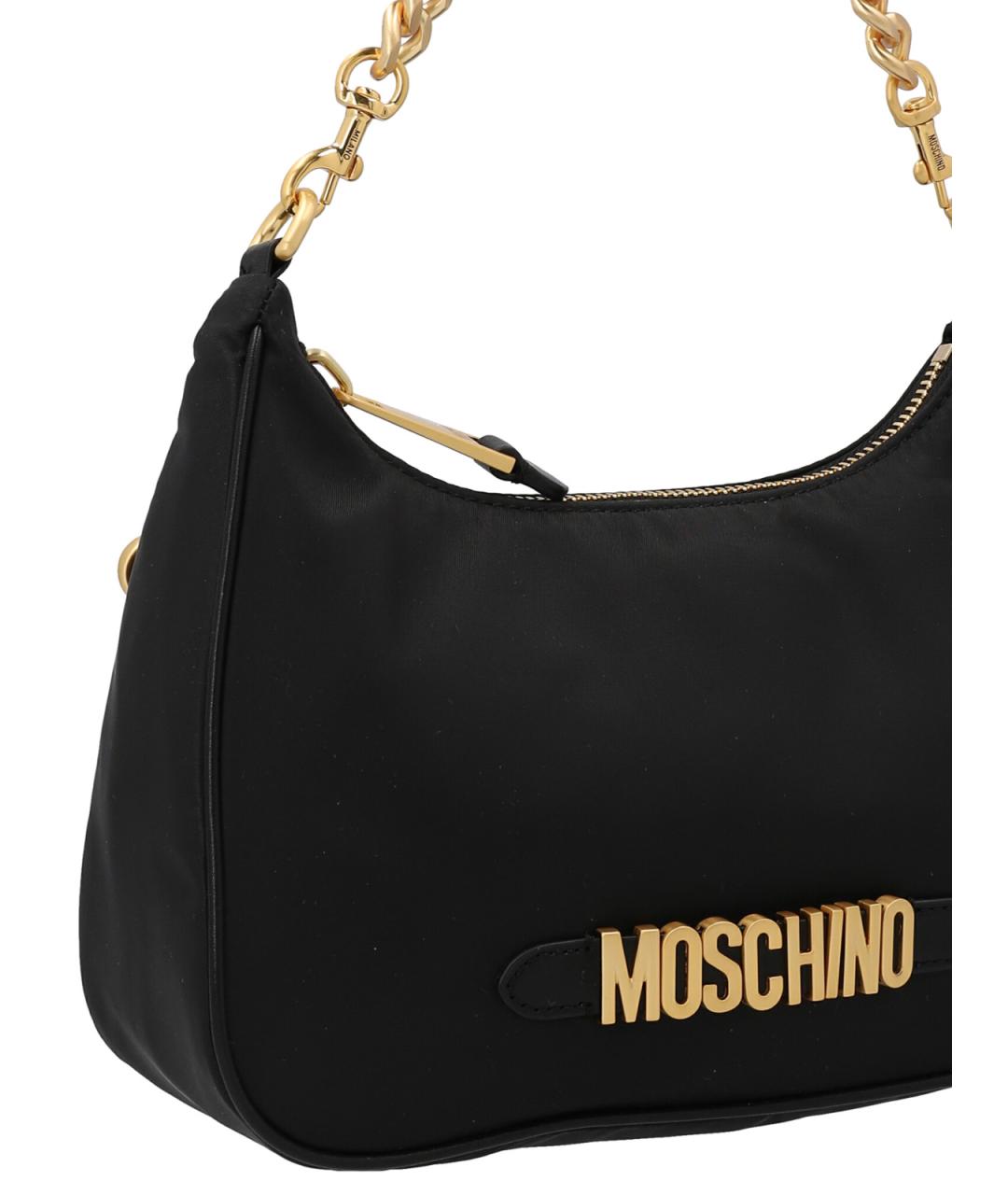 MOSCHINO Черная хлопковая сумка через плечо, фото 3