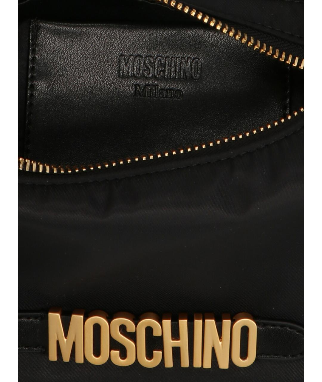 MOSCHINO Черная хлопковая сумка через плечо, фото 4