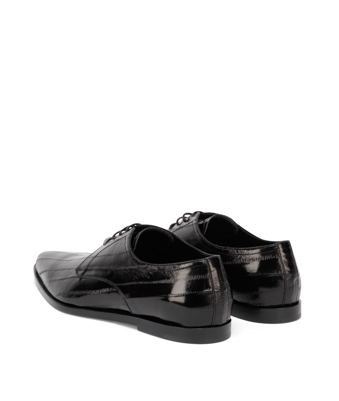 DOLCE&GABBANA Черные кожаные туфли, фото 3