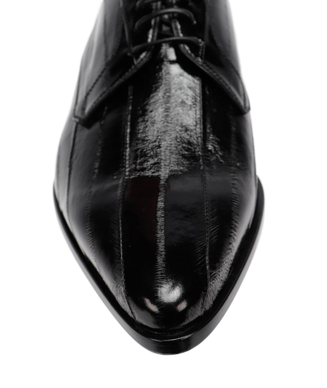 DOLCE&GABBANA Черные кожаные туфли, фото 4