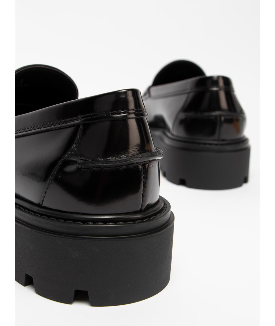 TOD'S Черные кожаные лоферы, фото 4