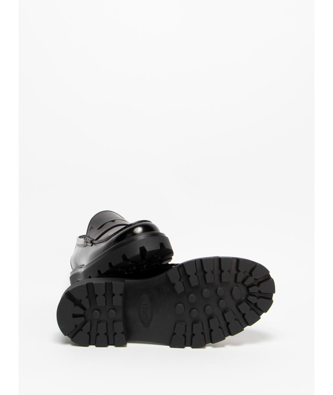 TOD'S Черные кожаные лоферы, фото 5