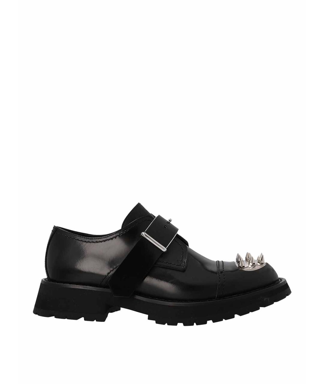 ALEXANDER MCQUEEN Черные кожаные лоферы, фото 1