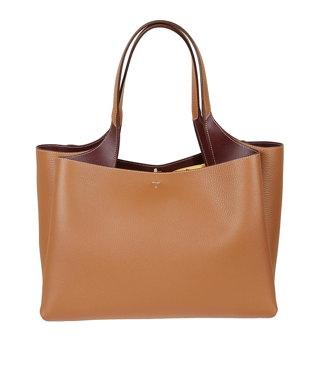 TOD'S Коричневая кожаная сумка тоут, фото 2