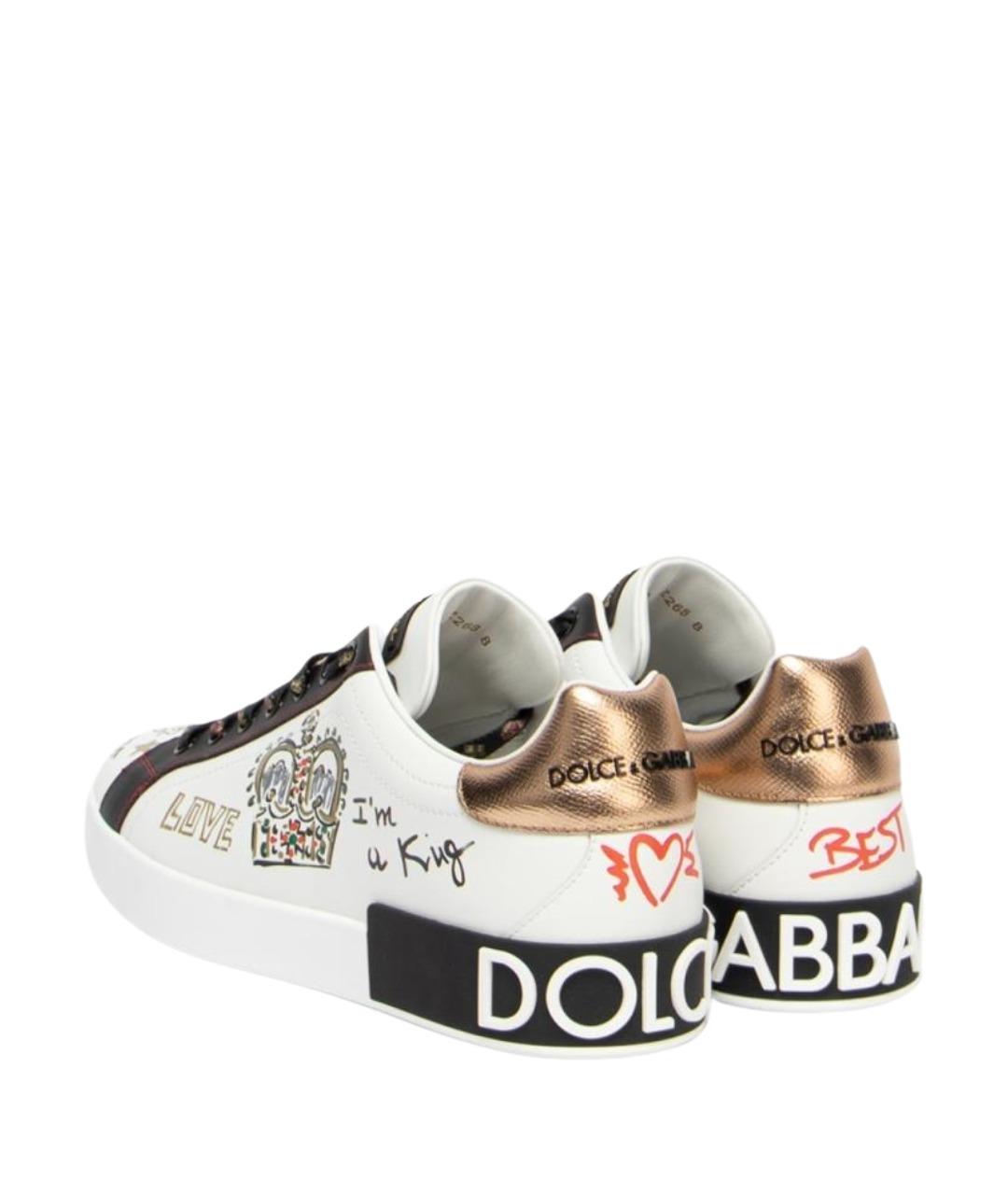 DOLCE&GABBANA Мульти кожаные низкие кроссовки / кеды, фото 3