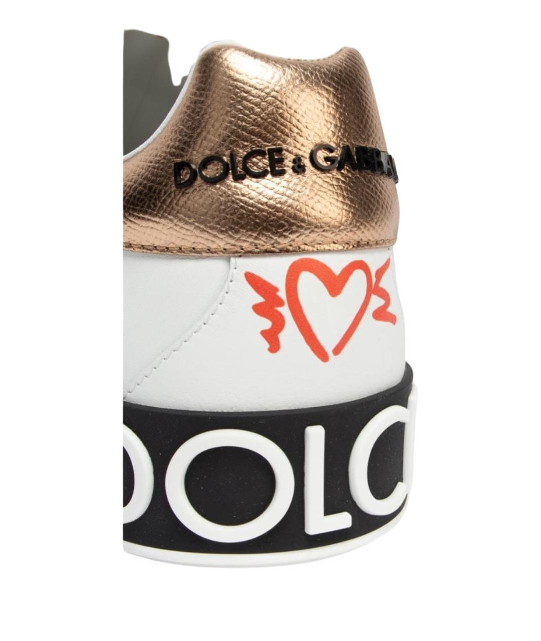 DOLCE&GABBANA Мульти кожаные низкие кроссовки / кеды, фото 4