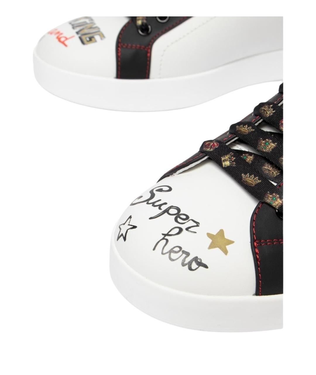 DOLCE&GABBANA Мульти кожаные низкие кроссовки / кеды, фото 5