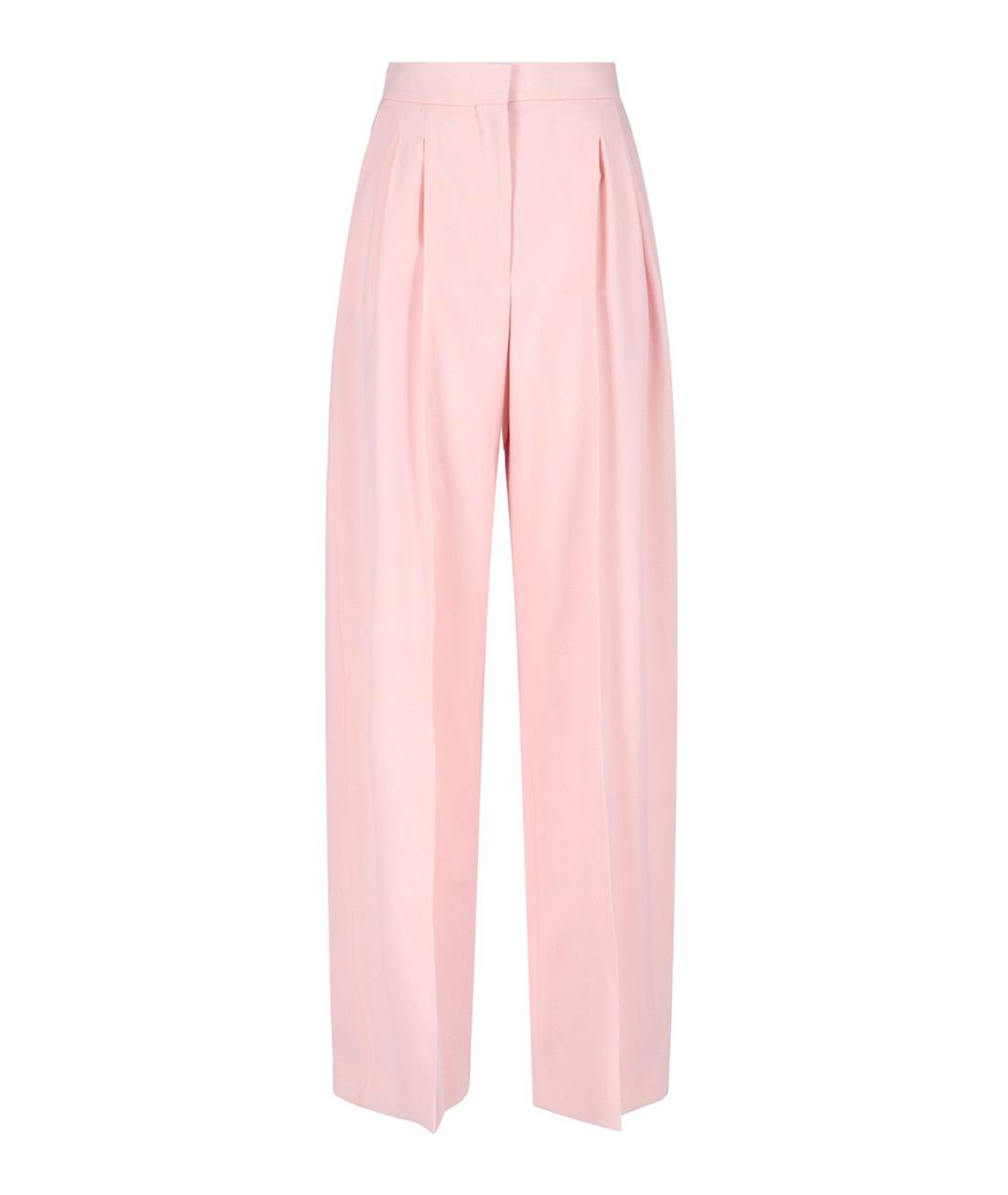ALEXANDER MCQUEEN Розовые шерстяные брюки широкие, фото 1
