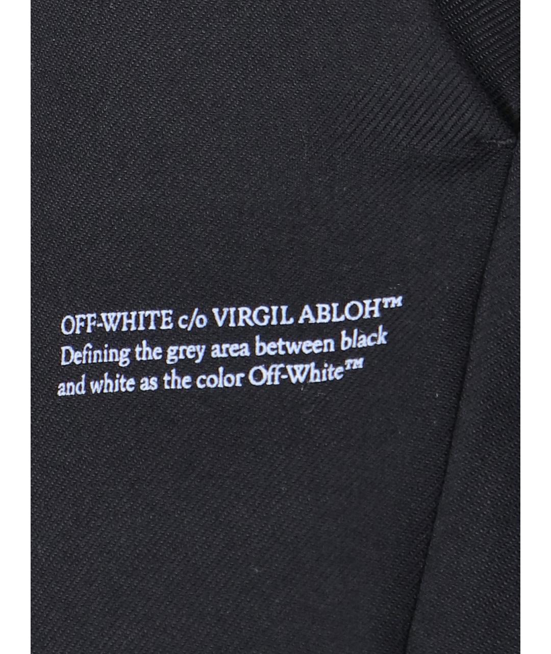 OFF-WHITE Черные полиэстеровые брюки широкие, фото 5
