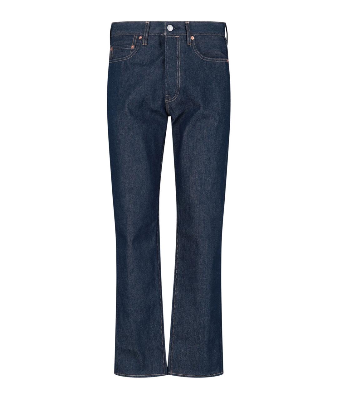 LEVI'S Синие хлопковые прямые джинсы, фото 1