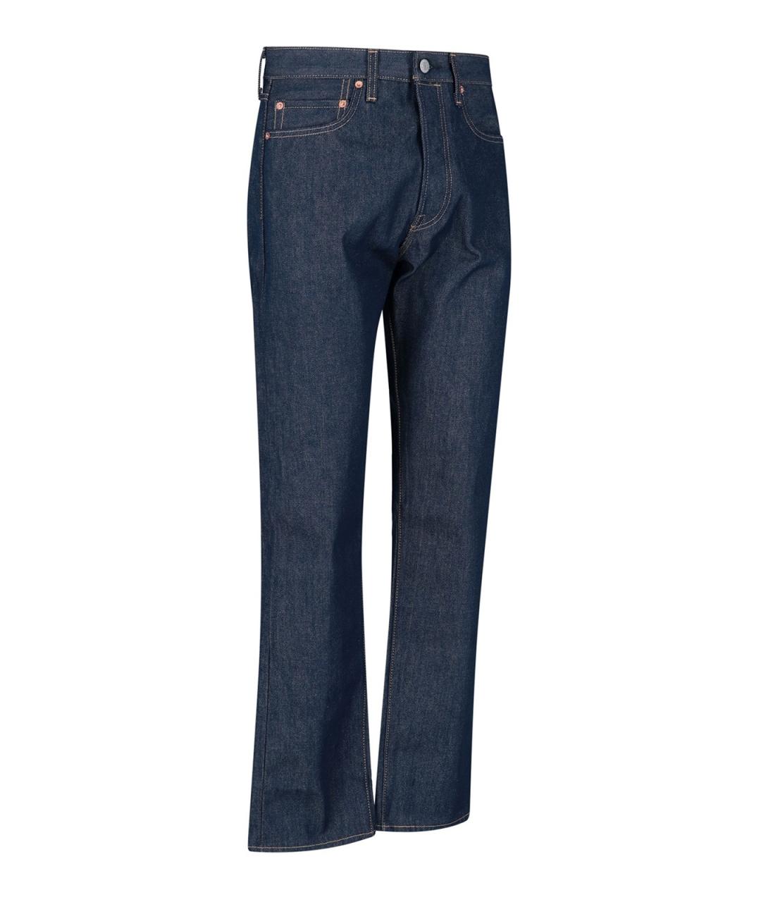 LEVI'S Синие хлопковые прямые джинсы, фото 2
