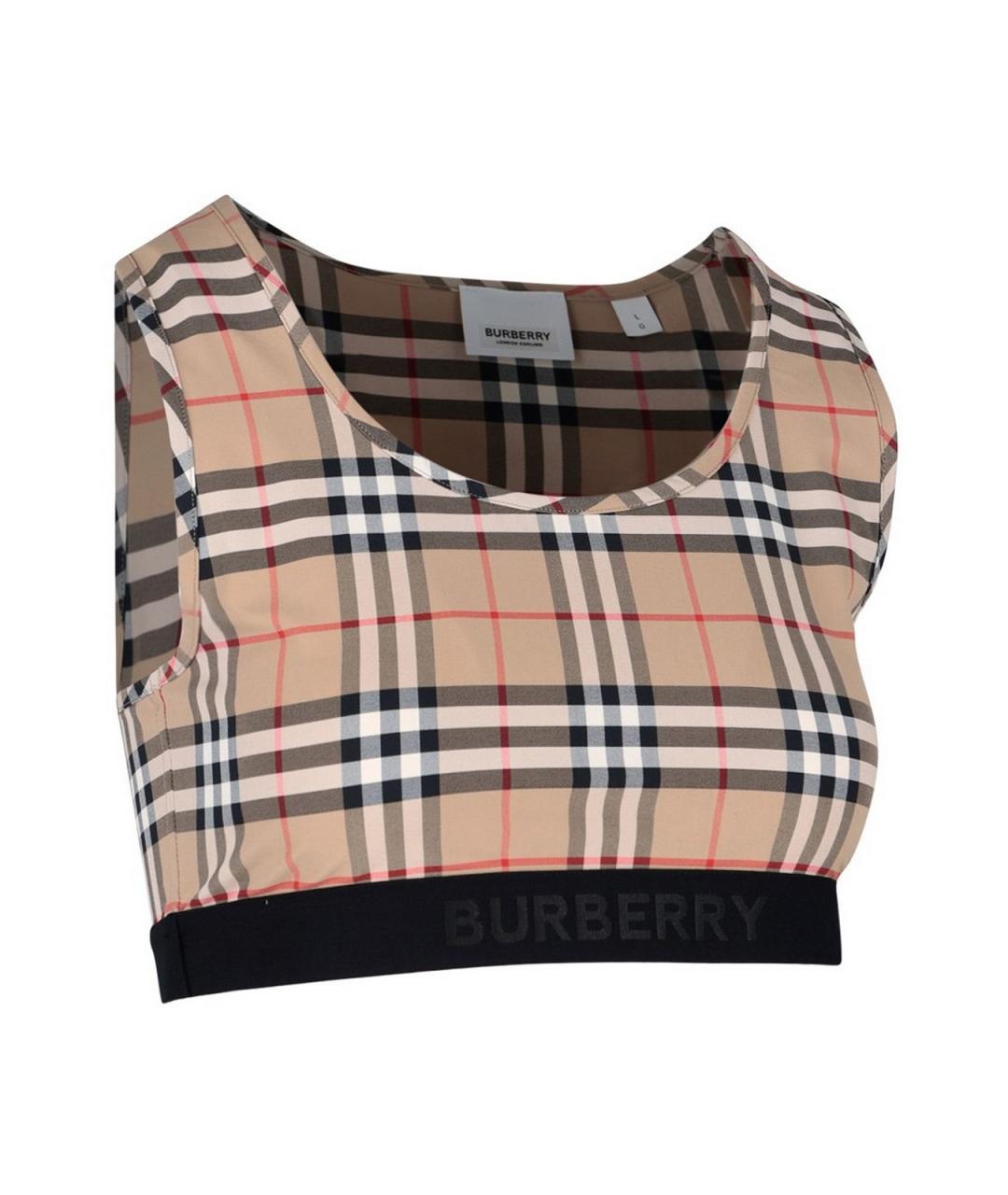 BURBERRY Бежевая полиамидовая майка, фото 2