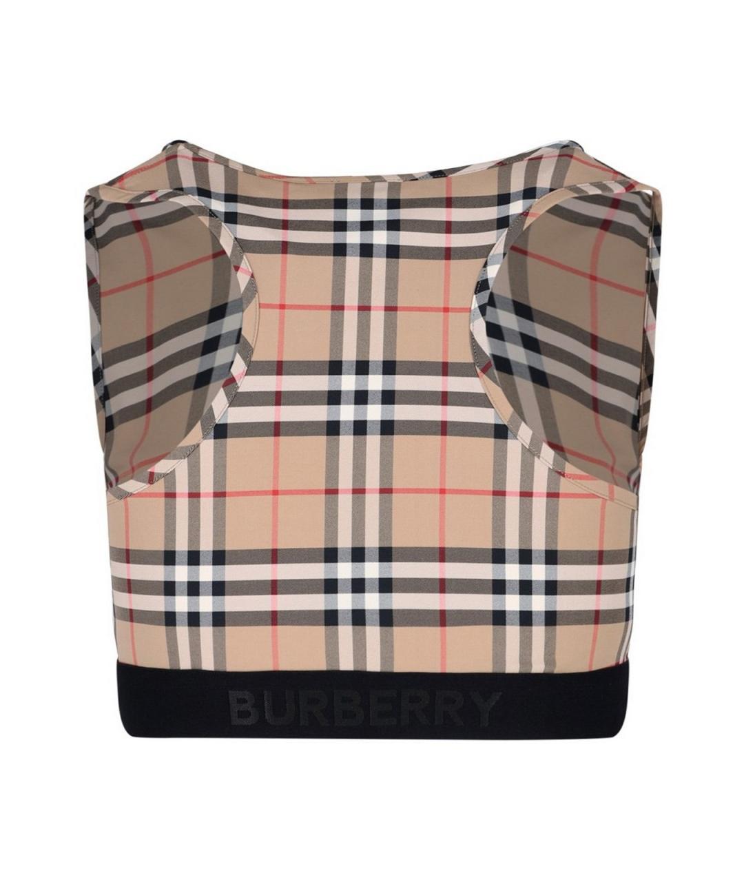 BURBERRY Бежевая полиамидовая майка, фото 3