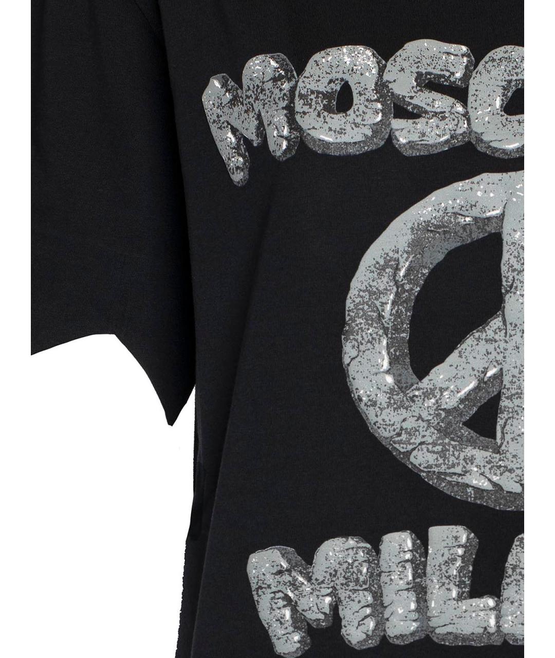 MOSCHINO Черная хлопковая футболка, фото 6