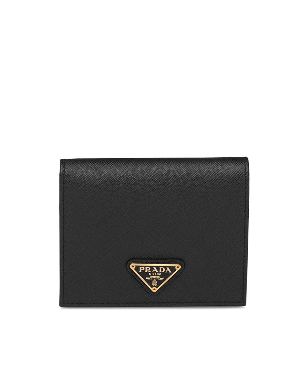 PRADA Черный кожаный кошелек, фото 1