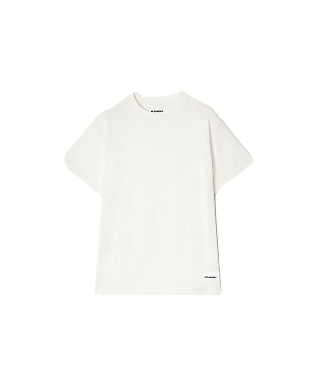 JIL SANDER Белая хлопковая футболка, фото 1
