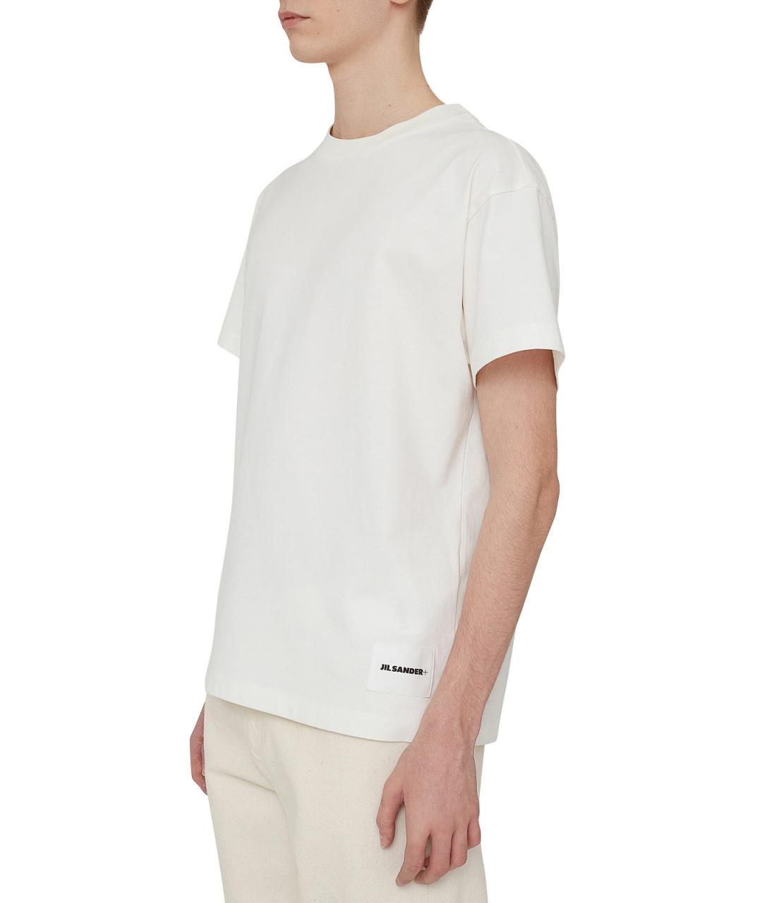 JIL SANDER Белая хлопковая футболка, фото 4