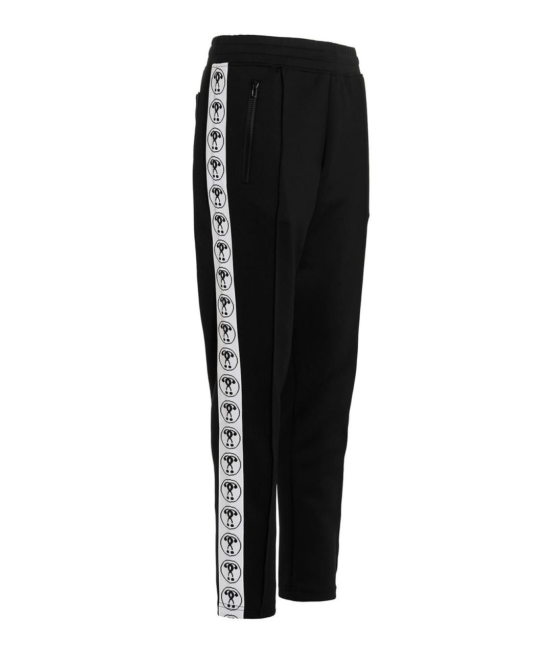 MOSCHINO Черные полиэстеровые повседневные брюки, фото 2