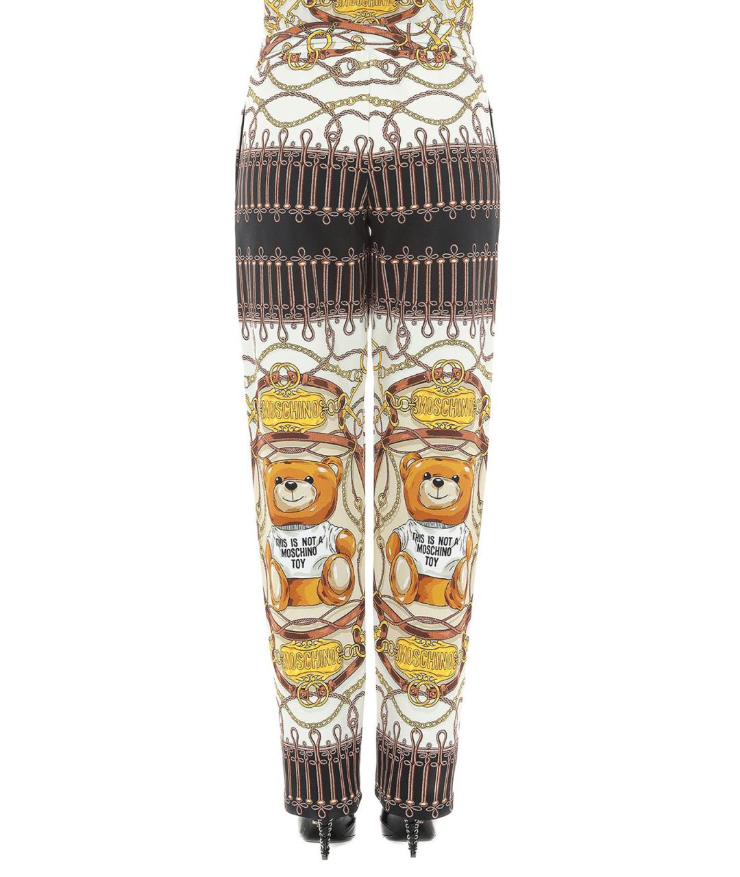MOSCHINO Мульти хлопковые прямые брюки, фото 3