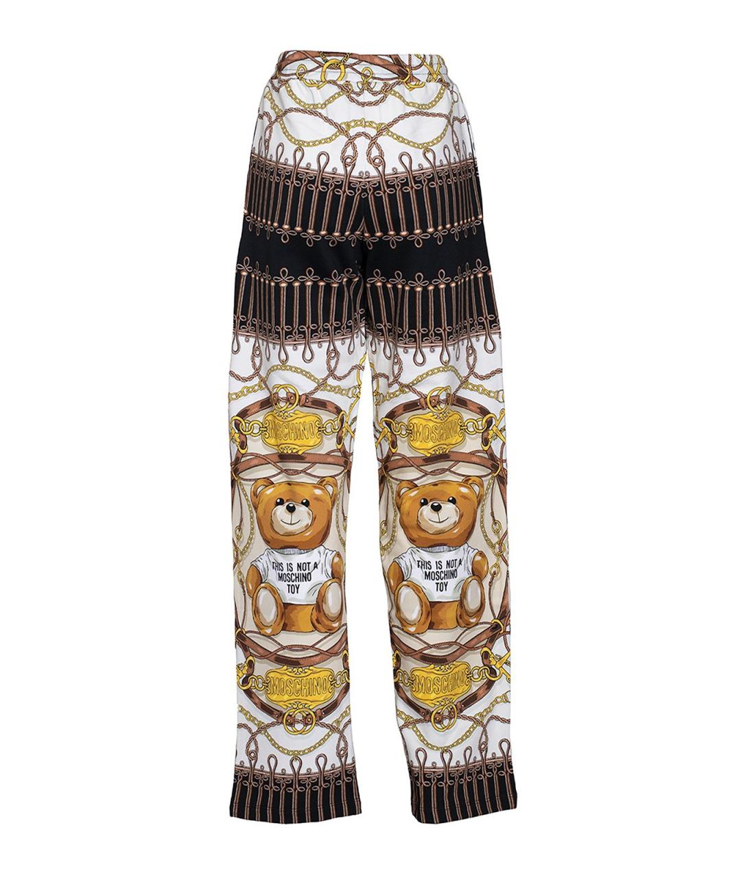 MOSCHINO Мульти хлопковые прямые брюки, фото 4