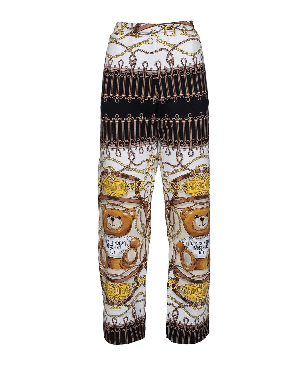 MOSCHINO Мульти хлопковые прямые брюки, фото 1
