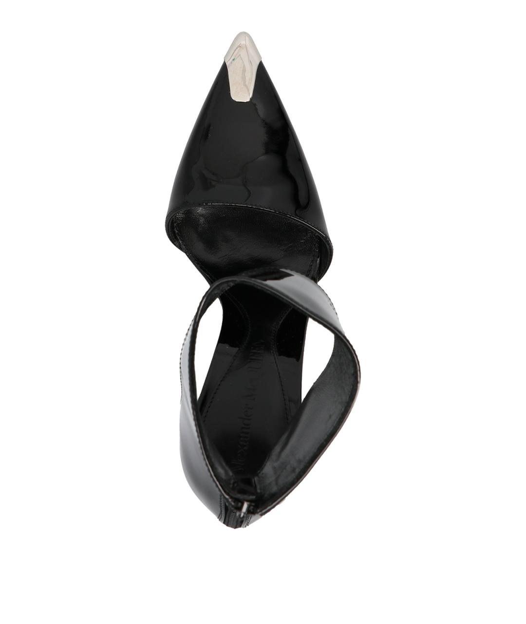ALEXANDER MCQUEEN Черные кожаные туфли, фото 3