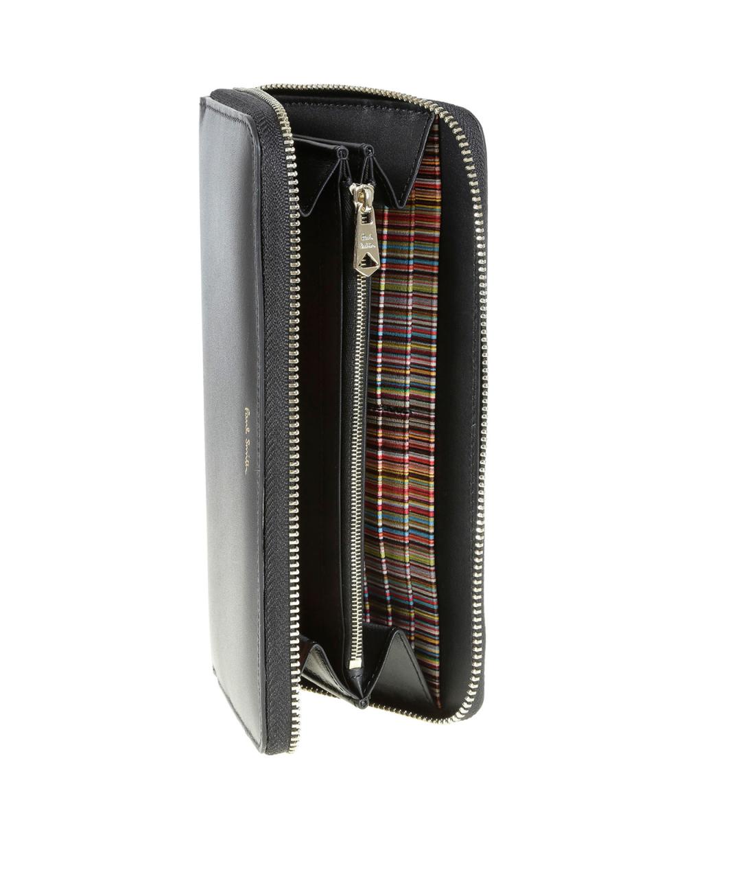 PAUL SMITH Черный кожаный кошелек, фото 3