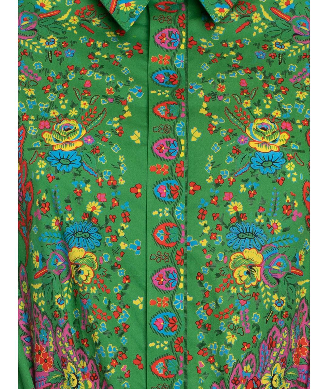 KENZO Зеленое хлопковое повседневное платье, фото 4