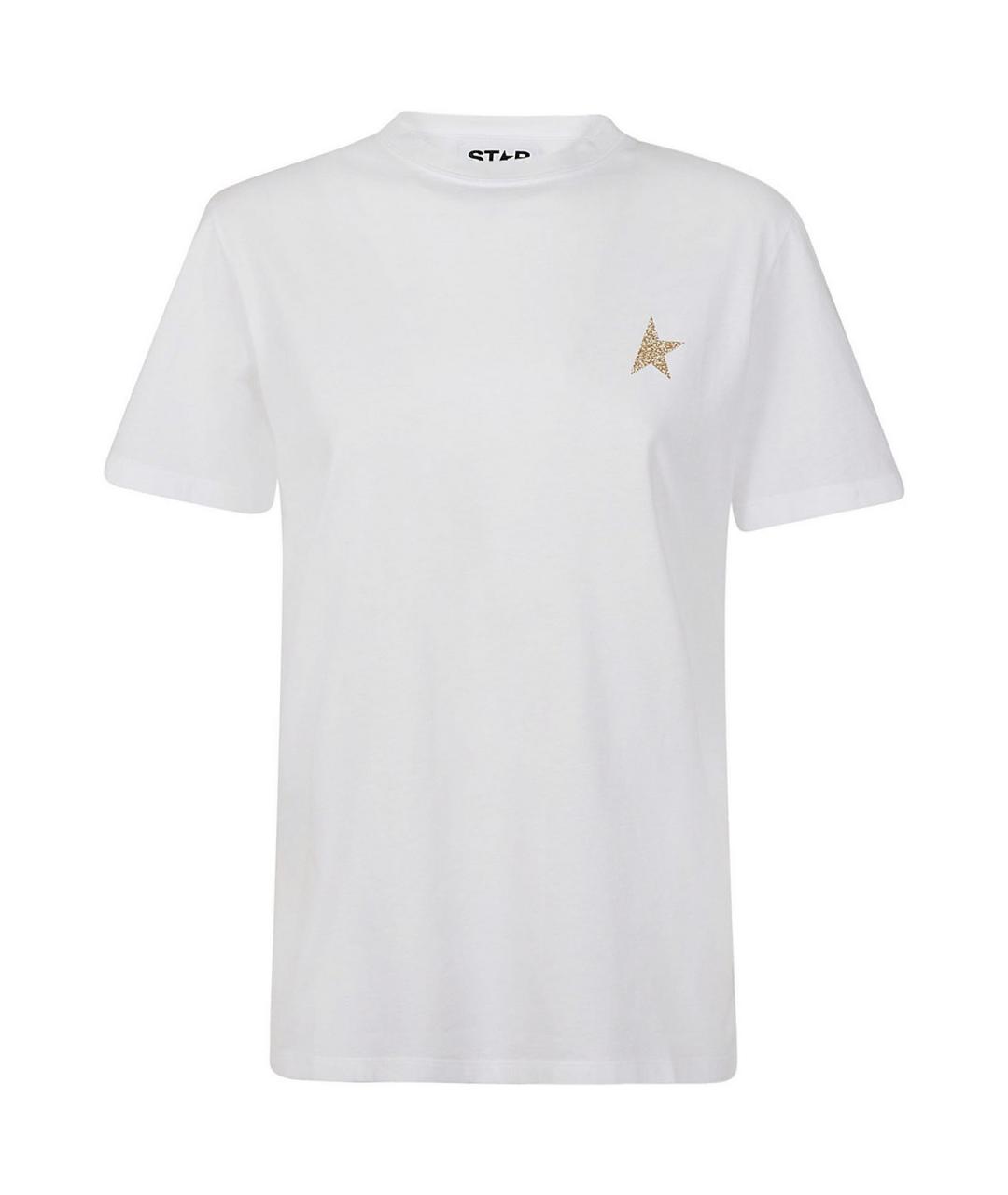 GOLDEN GOOSE Белая хлопковая футболка, фото 1