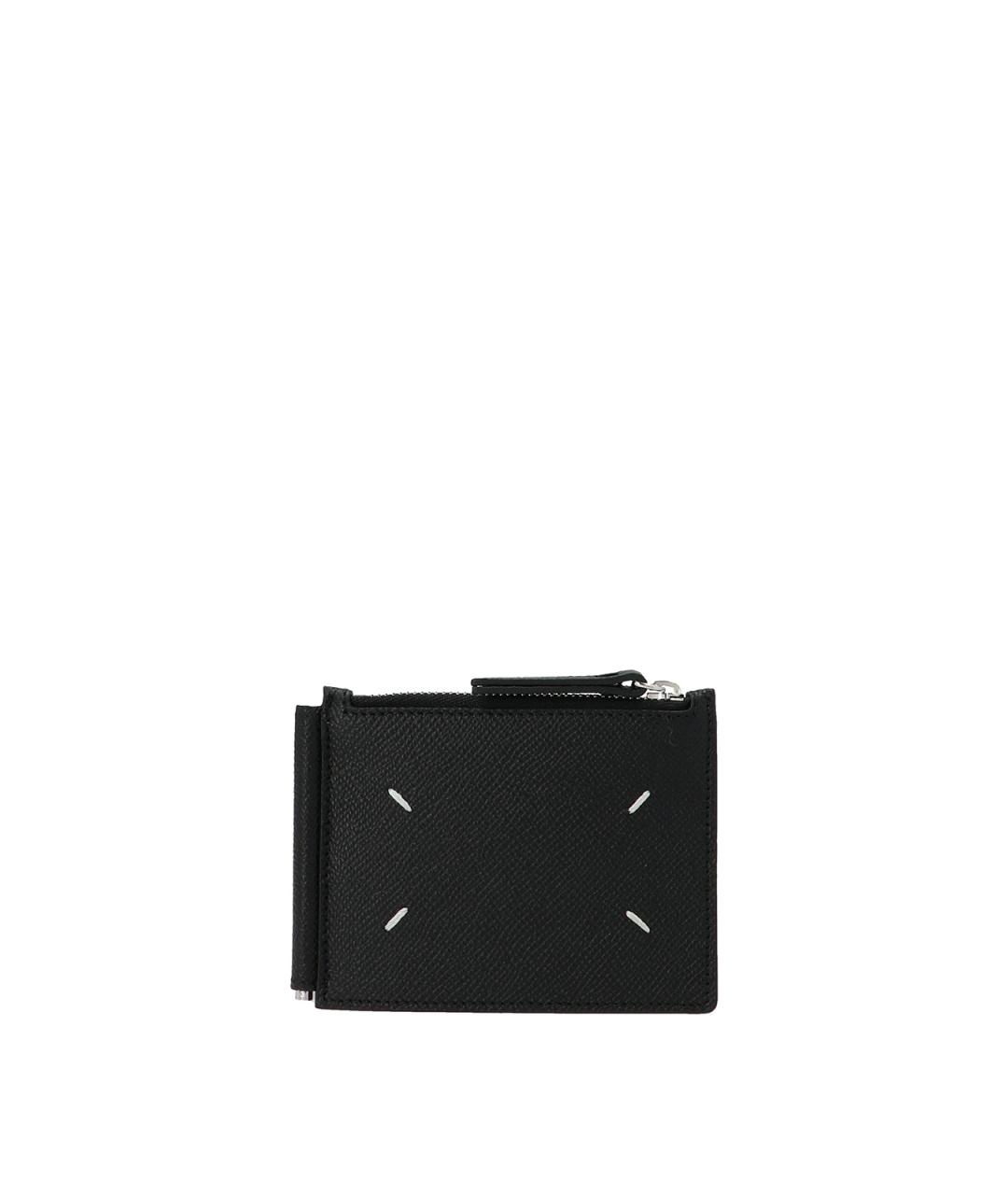 MAISON MARGIELA Черный кожаный кошелек, фото 2