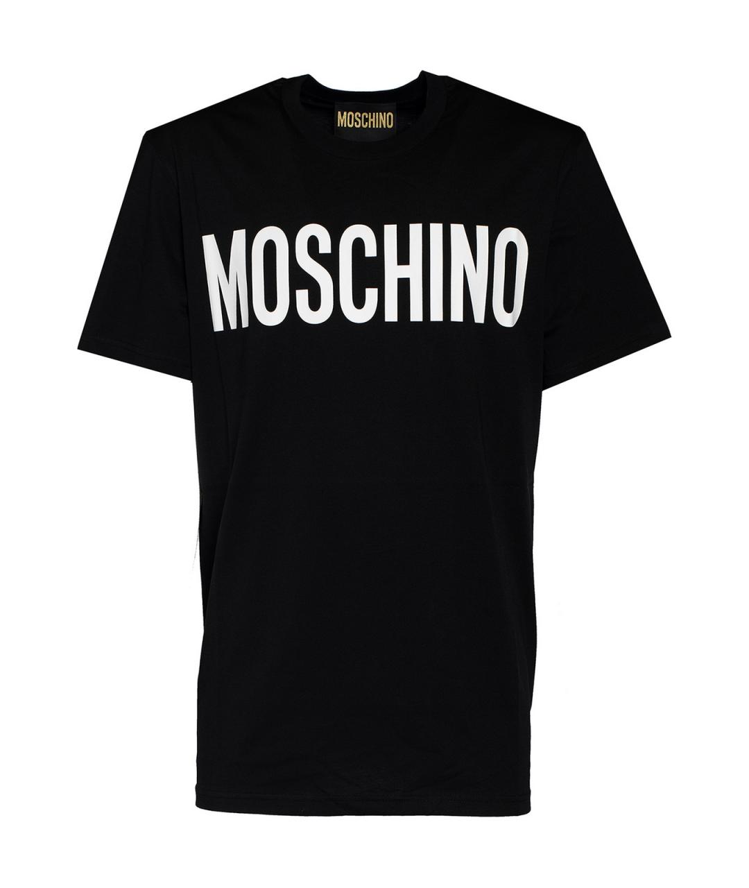 MOSCHINO Черная хлопковая футболка, фото 1