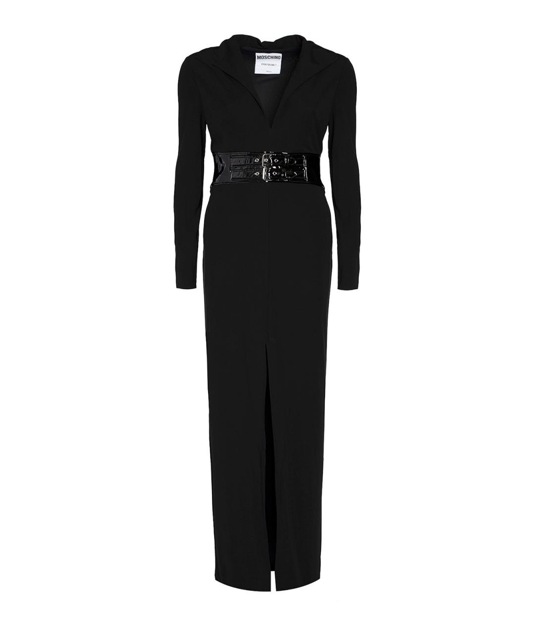 MOSCHINO Черное вискозное платье, фото 1