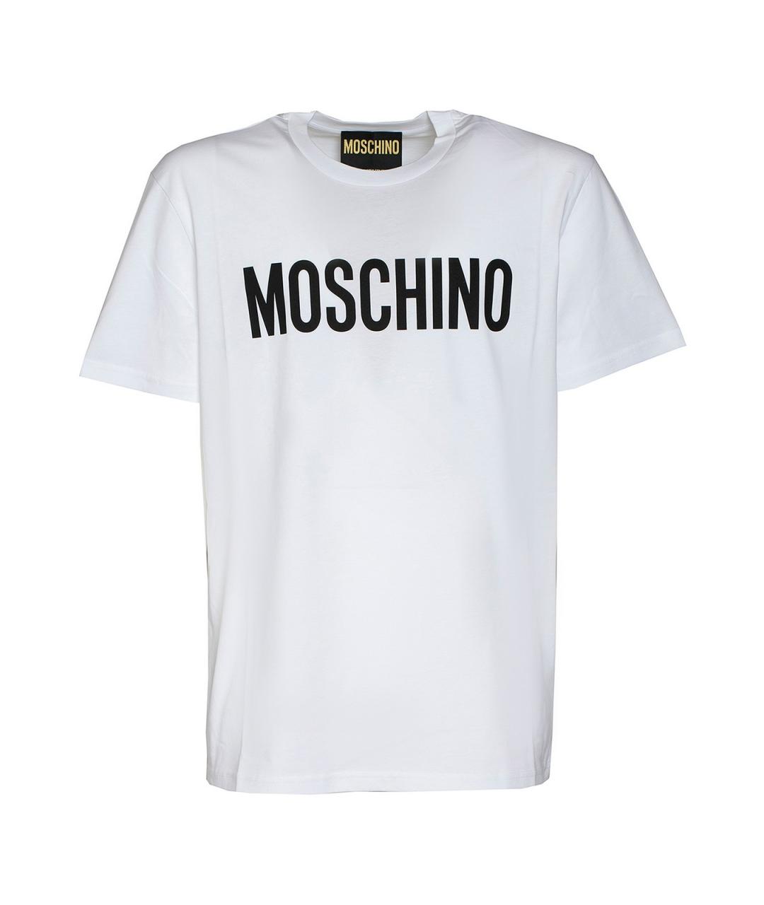 MOSCHINO Белая хлопковая футболка, фото 1