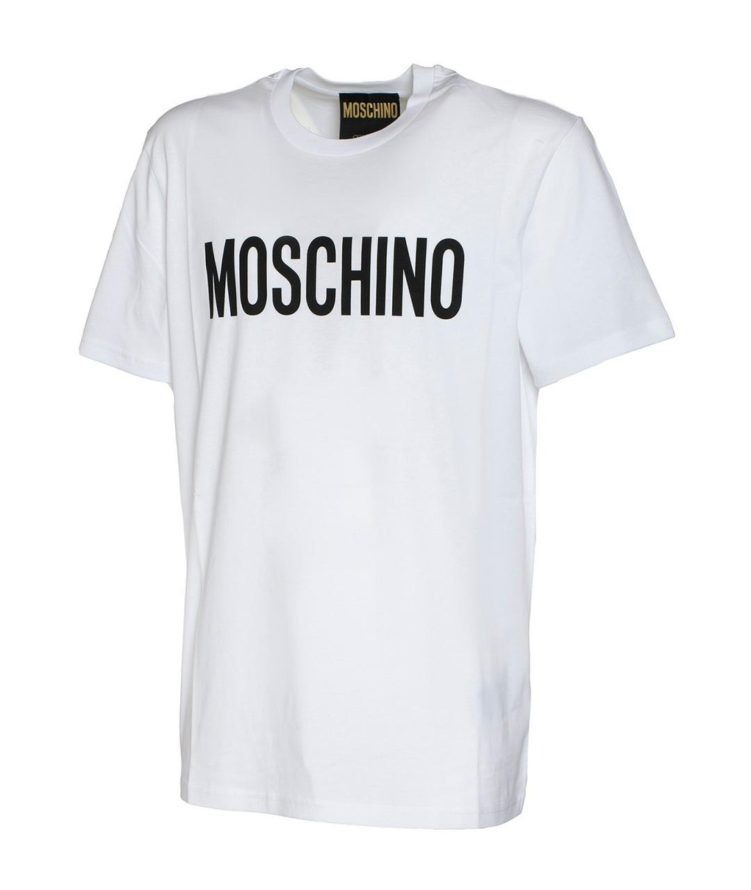 MOSCHINO Белая хлопковая футболка, фото 3